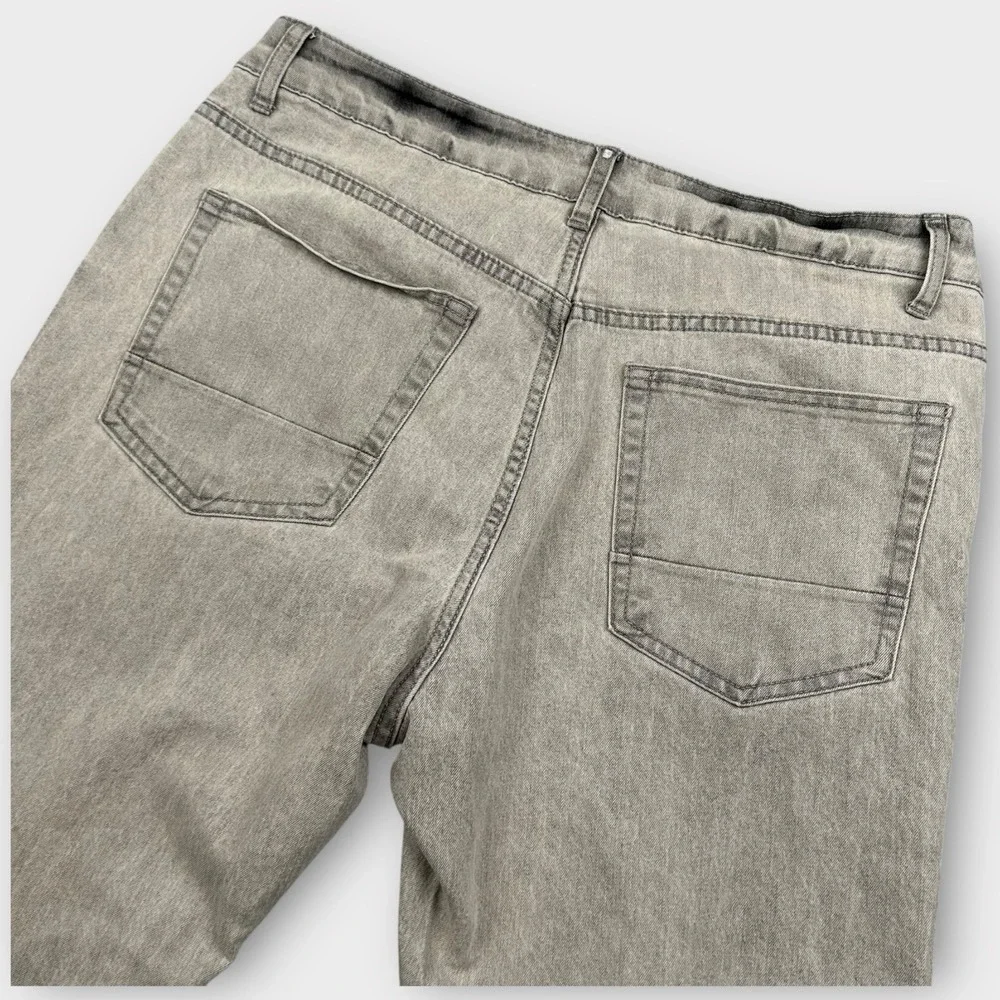 WXYZ Jeans Mens 34x30 Gray Wash Nomad Slim Fit‎ Distressed Stretch Moto Grunge